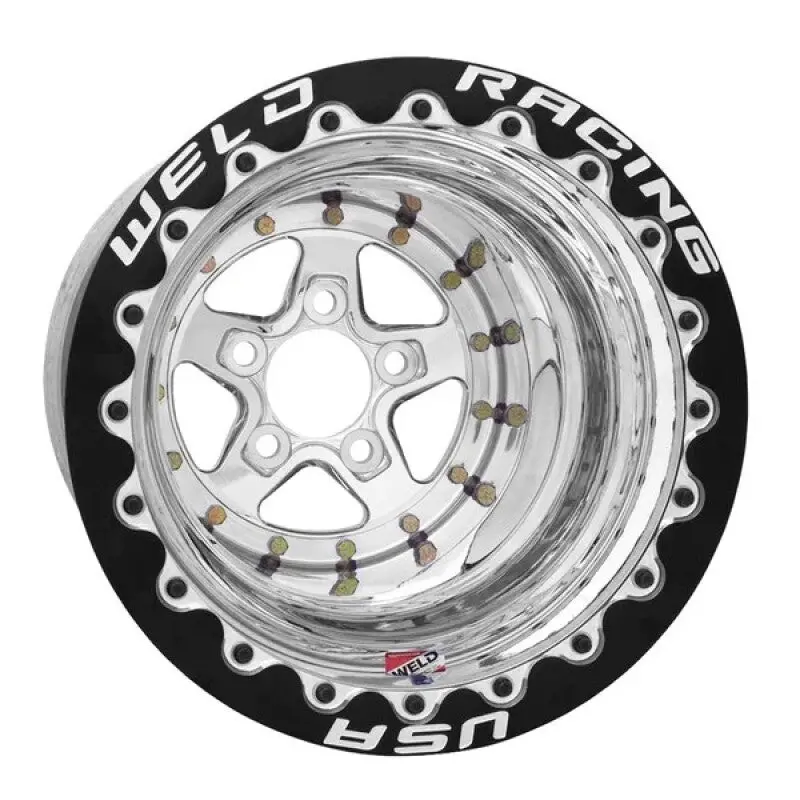 Weld Alumastar 2.0 Single Beadlock Wheel — 15X10, 5X4.75", 6" Backspace, Polished 1