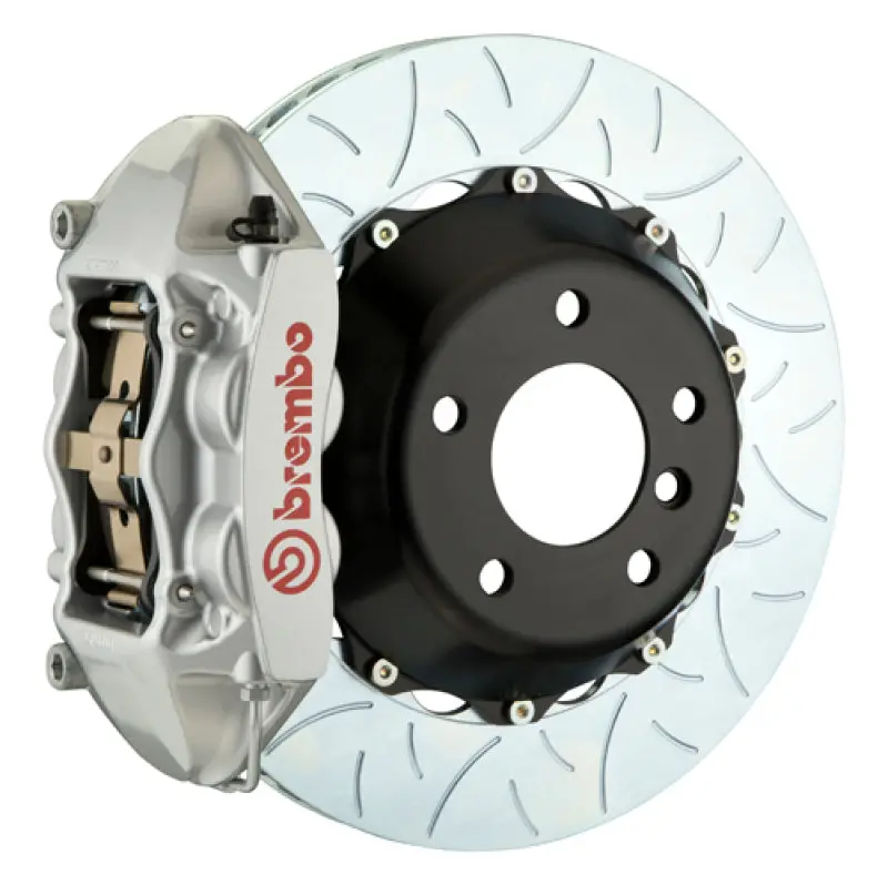 Brembo Rear Big Brake Kit For 2006–2009 Porsche 997.1 Gt3 & Gt3 Rs (Non-Pccb) – 4-Piston Calipers, 380X28Mm Slotted Two-Piece Rotors, Silver Finish 1