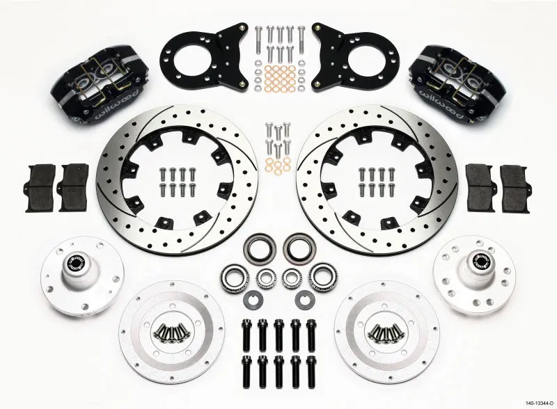 Wilwood Dynapro Front Brake Dust Boot Kit For 1965–1969 Ford Mustang With Disc & Drum Spindles – 12.19" Drilled Rotors 1