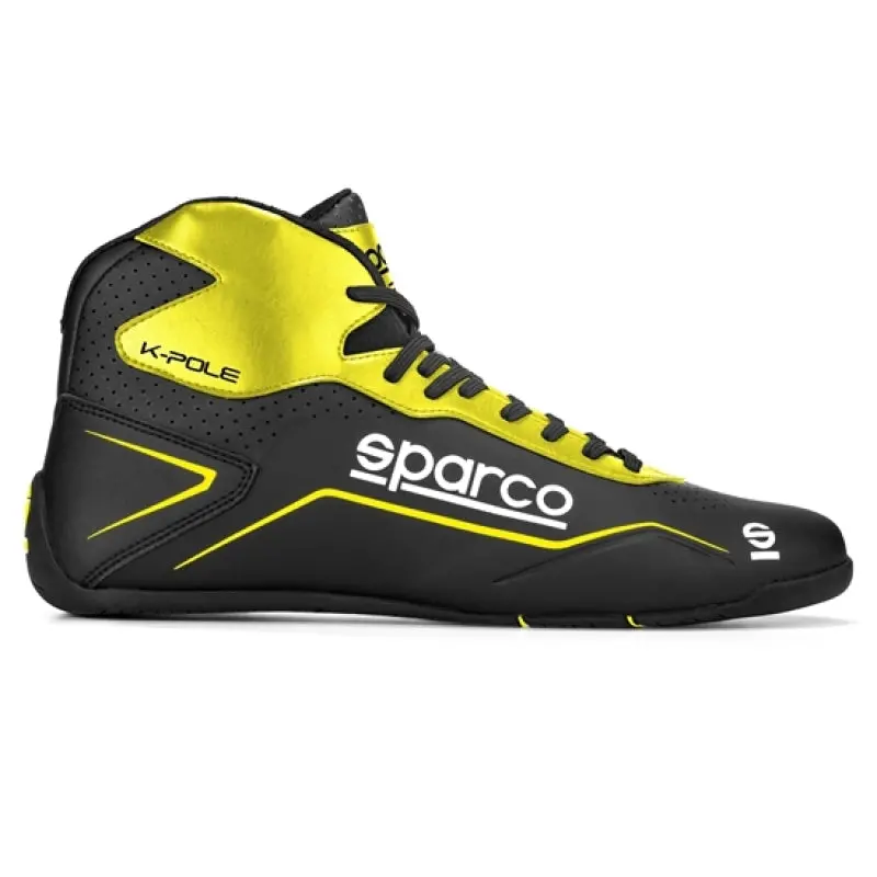 Sparco K-Pole 30 Racing Shoes – Black/Yellow Colorway 1