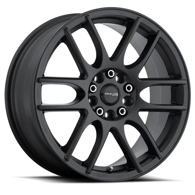 Raceline Mystique Alloy Wheel – 16X7", 5X112/5X120 Bolt Pattern, 40Mm Offset, Satin Black 1