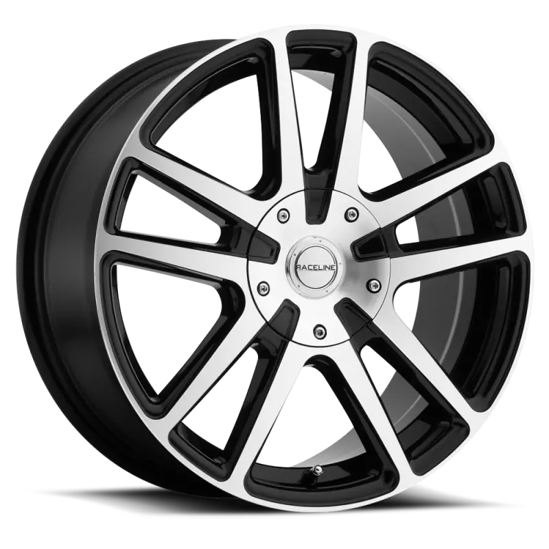 Raceline Encore 17X7.5 Black & Machined Wheel – 4X100/4X108 Bolt Pattern, 40Mm Offset, 72.62Mm Hub Bore 1