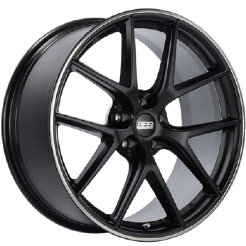 Bbs Ci-R Forged Alloy Wheel – 20X11.5", 5X112Mm, Et40, Satin Black With Polished Lip, Rim Protector, Requires Pfs Clip (82Mm) 1